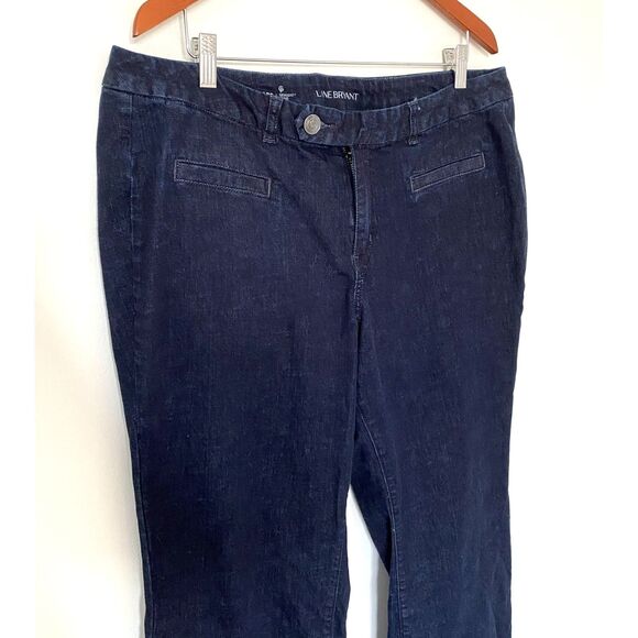 Lane Bryant Genius Fit Flare Jeans Plus Size Blue Stretch Denim Flattering Sz 20 - Picture 8 of 9